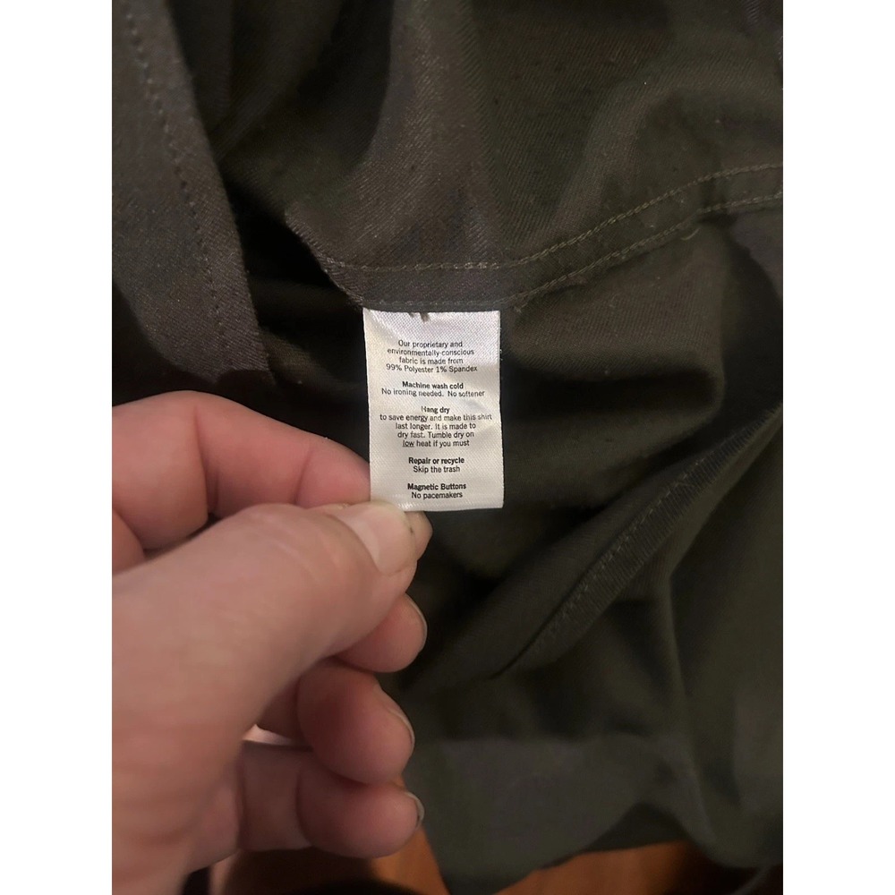 Poncho Laramie Performance Flannel Mens Sz 2XL Dark Green Magnetic Outdoors - Picture 11 of 14